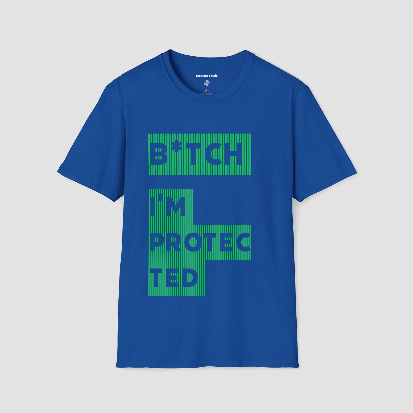 B★tch, I’m Protected Green Stripe T-Shirt