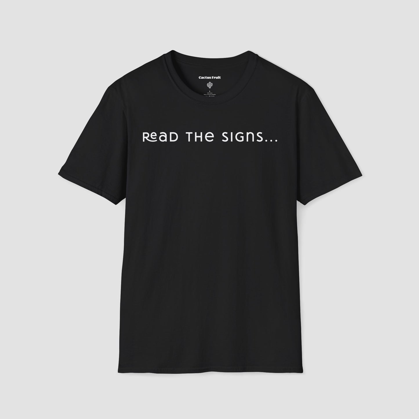Angel Number Tee with "Read The Signs" written across the chest.