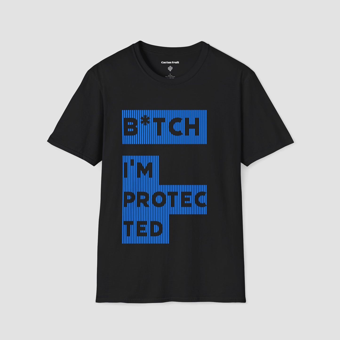 B★tch, I’m Protected Blue Stripe T-Shirt