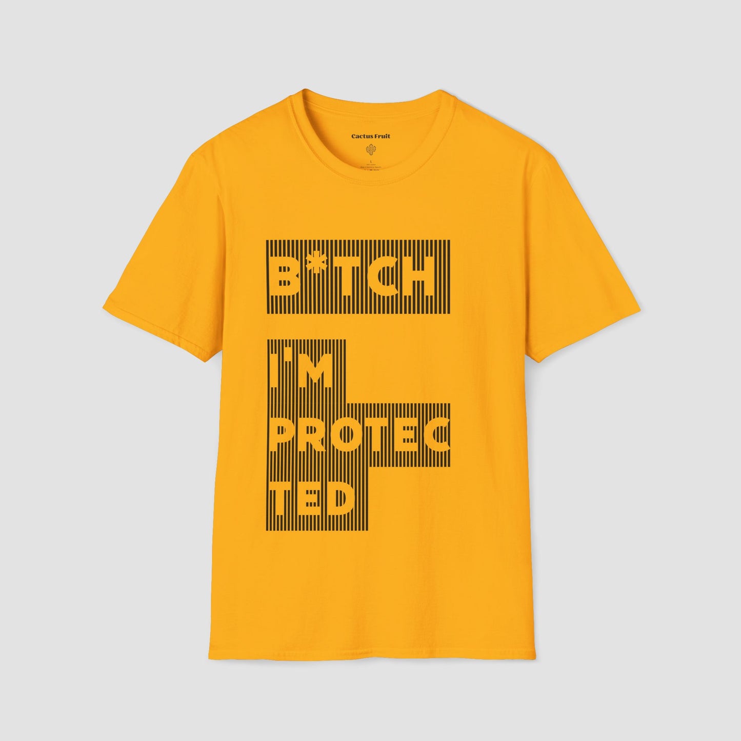 B★tch, I’m Protected Black Stripe T-Shirt