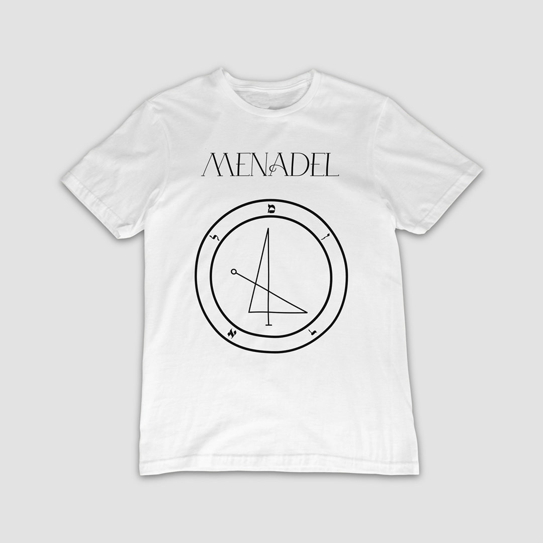 No.39 Menadel Shem Hamephorash Guardian Angel T-Shirt in White with symbol of Menadel on front.