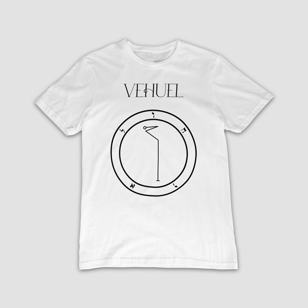 No.49 Vehuel Shem Hamephorash Guardian Angel T-Shirt in White with symbol of Vehuel on front.