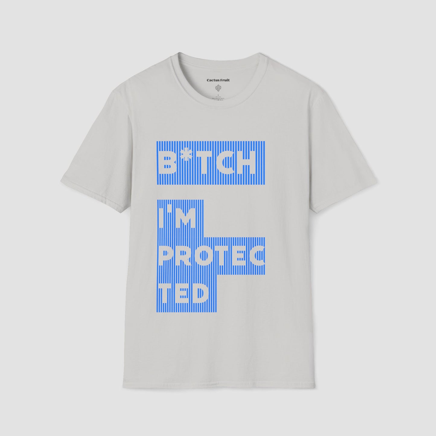 B★tch, I’m Protected Blue Stripe T-Shirt