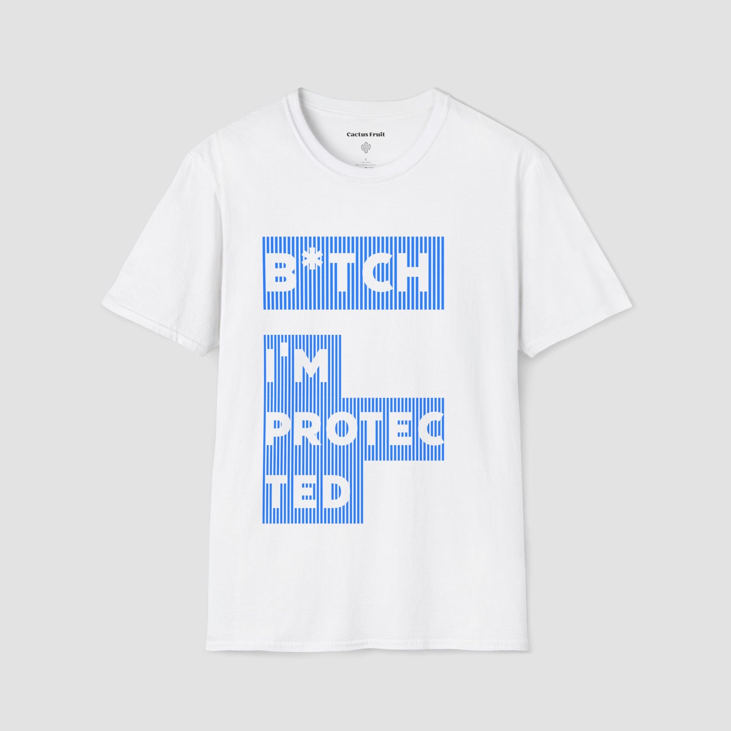 B★tch, I’m Protected Blue Stripe T-Shirt