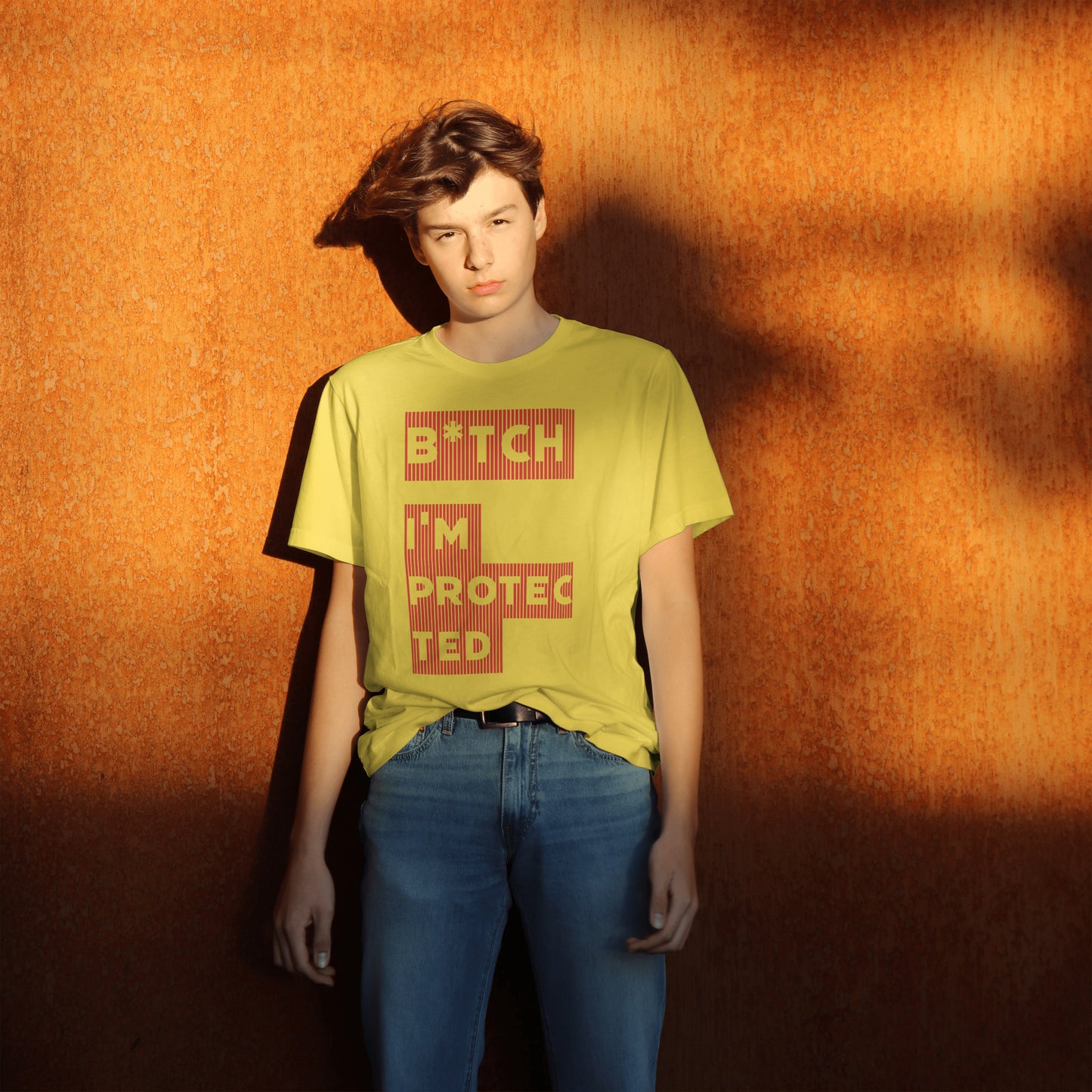 B★tch, I’m Protected Red Stripe T-Shirt