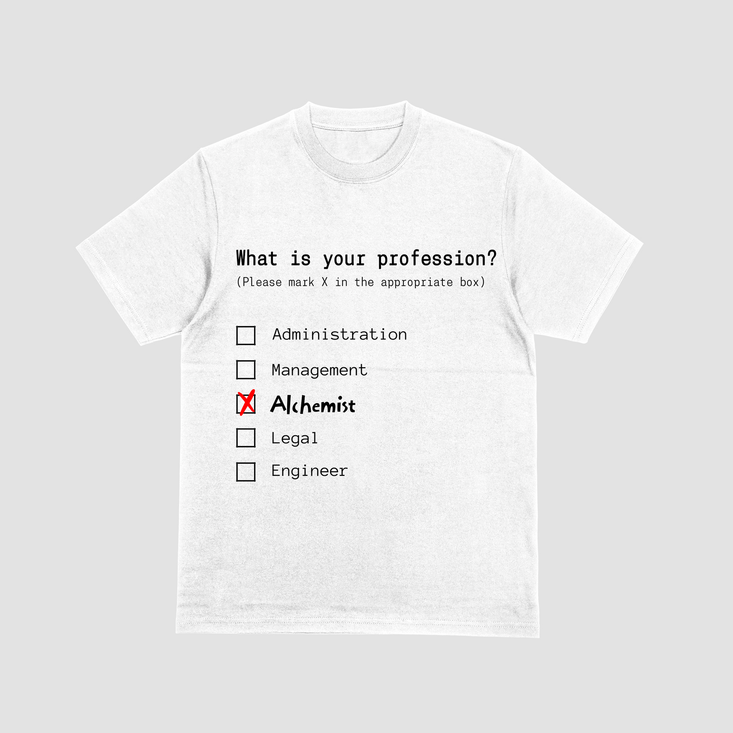 Alchemist Profession T-Shirt in White.