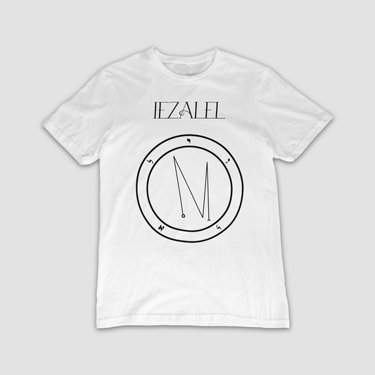 No.13_IEZALEL Shem Hamephorash Guardian Angel T-Shirt in White with symbol of IEZALEL on front. 