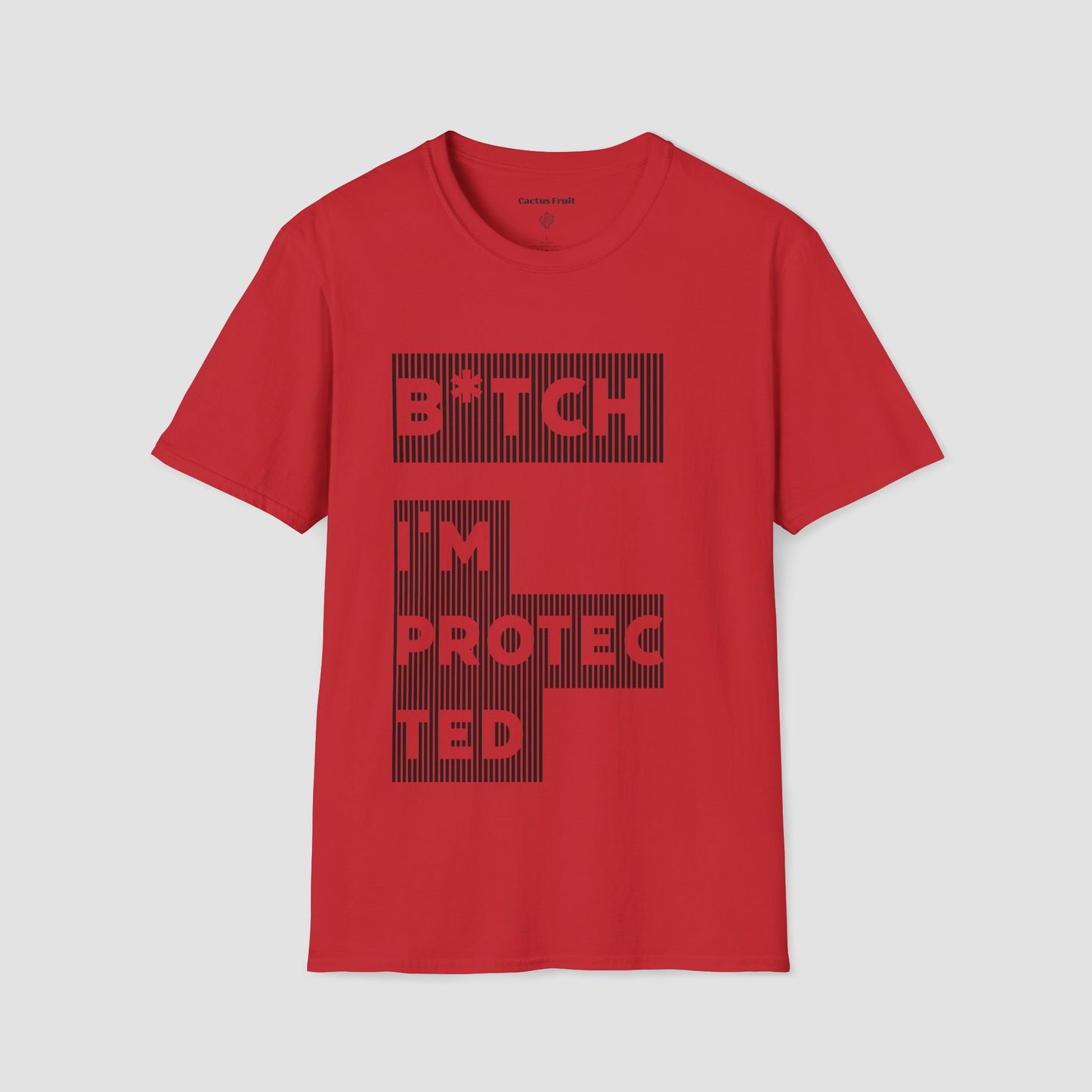 B★tch, I’m Protected Black Stripe T-Shirt