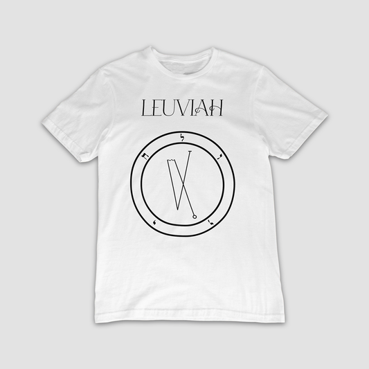 No.19 LEUVIAH Shem Hamephorash Guardian Angel T-Shirt in White with symbol of LEUVIAH on front. 