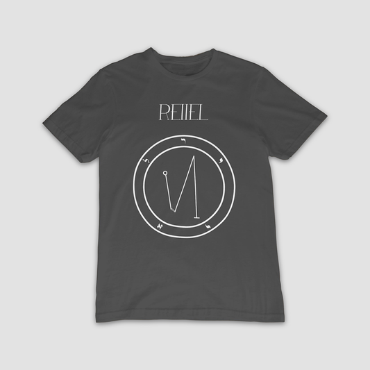 No.29 Reiiel Shem Hamephorash Guardian Angel T-Shirt in charcoal with symbol of Reiiel on front. 