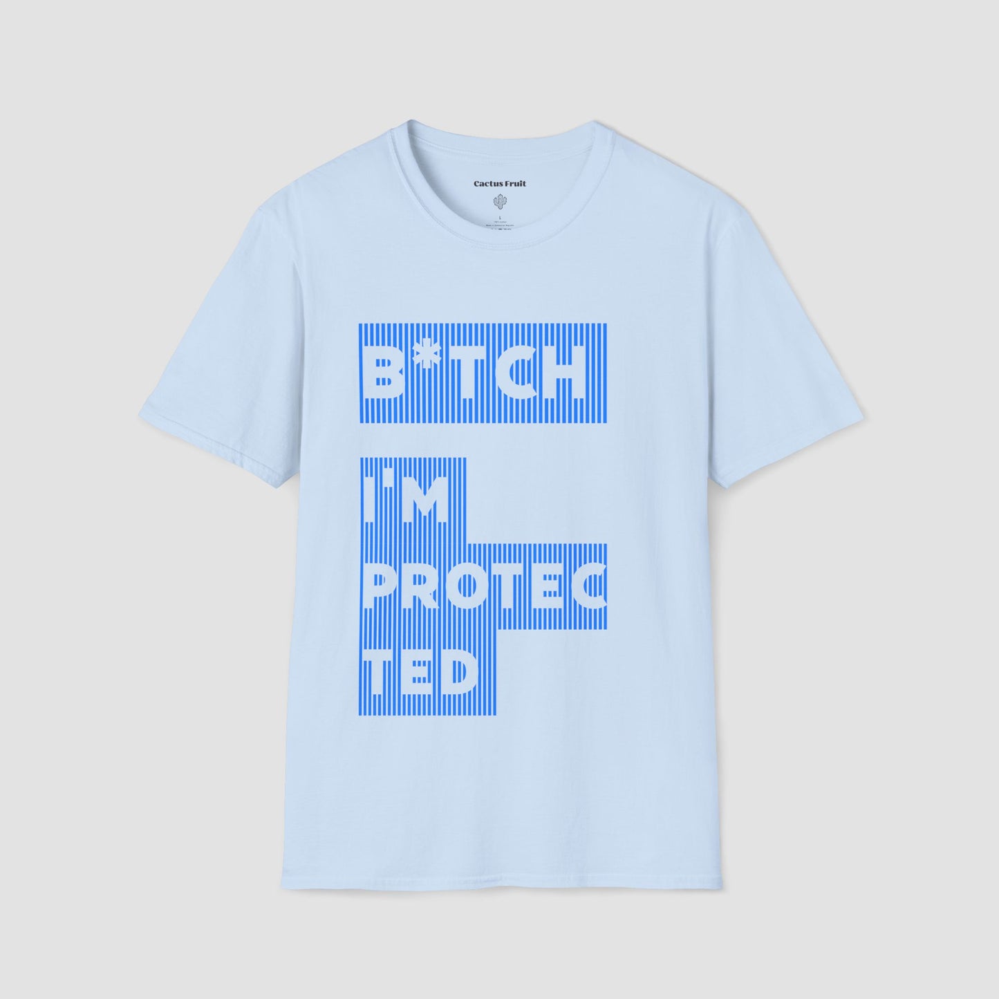 B★tch, I’m Protected Blue Stripe T-Shirt