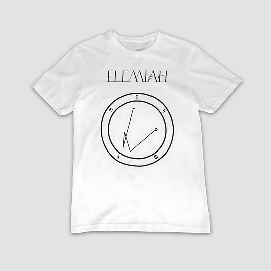 No.4_Elemiah Shem Hamephorash Guardian Angel T-Shirt in White with symbol of Elemiah on front. 