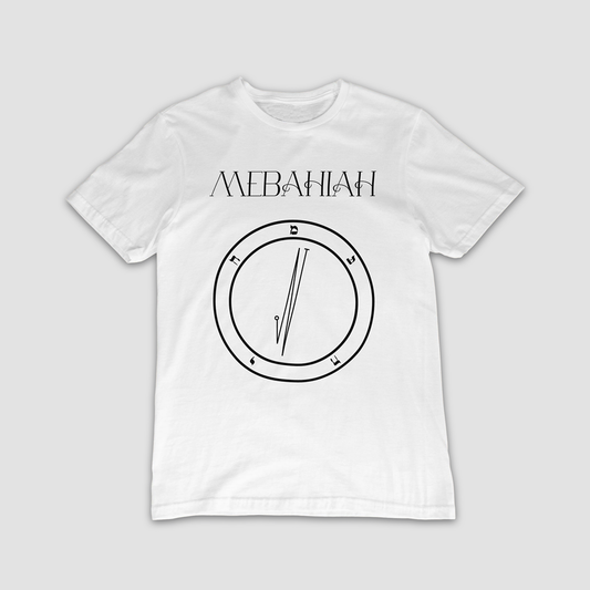 No.55 Mebahiah Shem Hamephorash Guardian Angel T-Shirt in White with symbol of Mebahiah on front. 