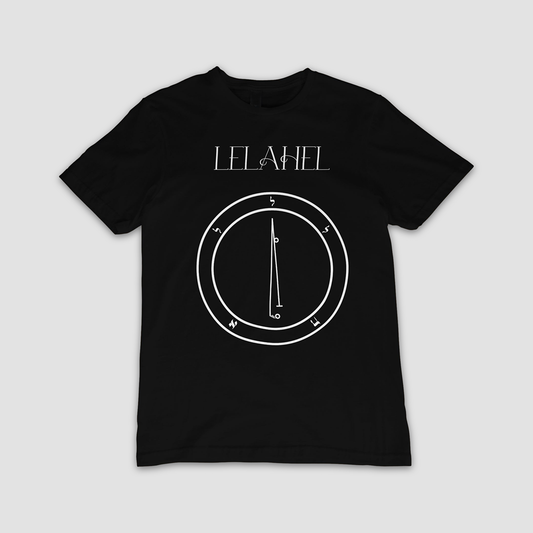 No.6_Lelahel Shem Hamephorash Guardian Angel T-Shirt in black with symbol of Lelahel on front. 